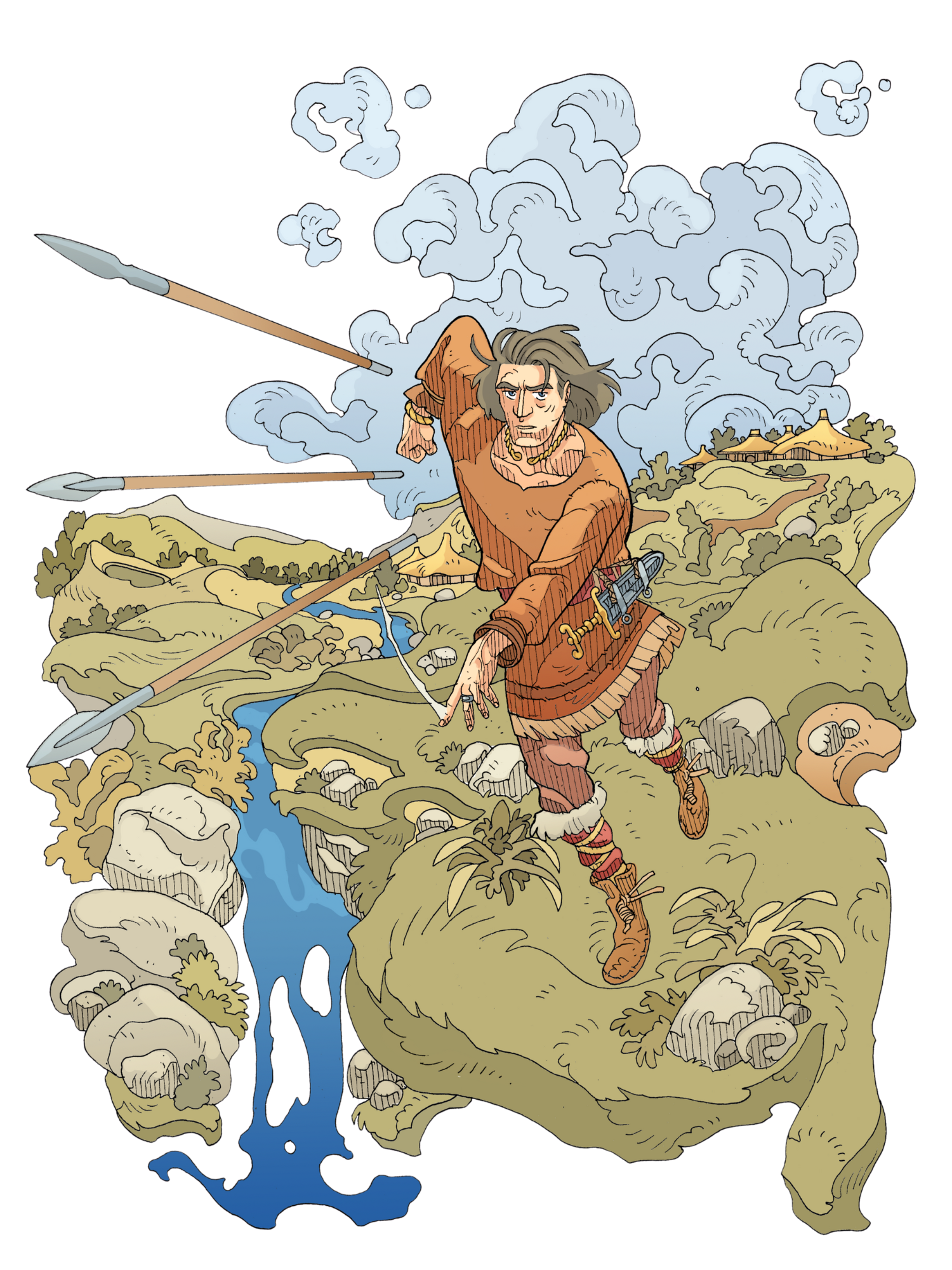 Celtic spears background